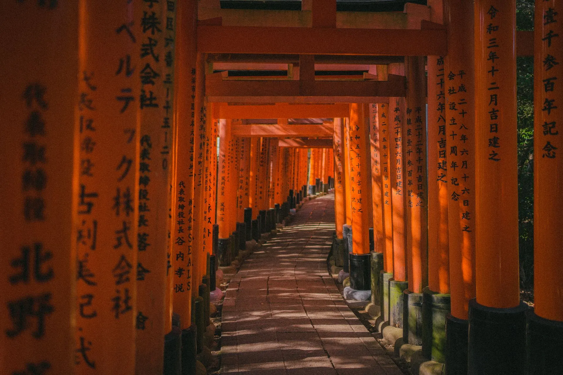 Il sentiero dei portali rossi di Fushimi Inari a Kyoto